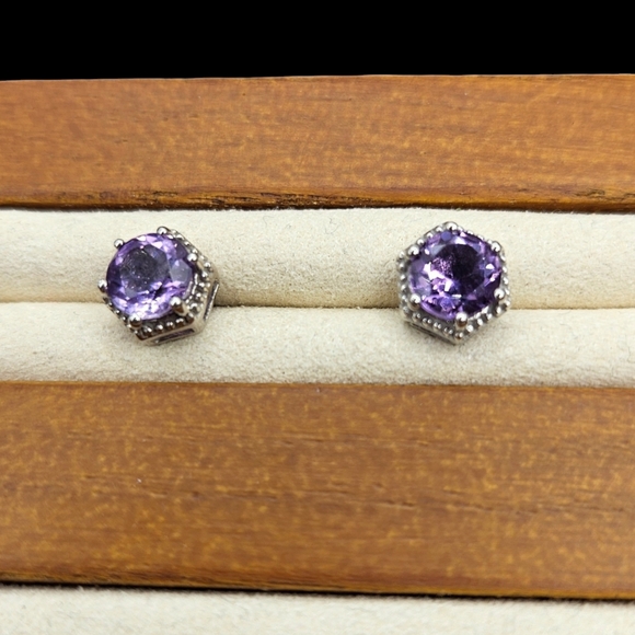 Ameythst Earrings - Picture 4 of 7